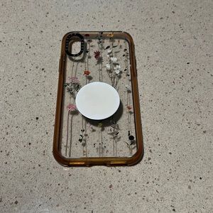 Casetify floral case pink